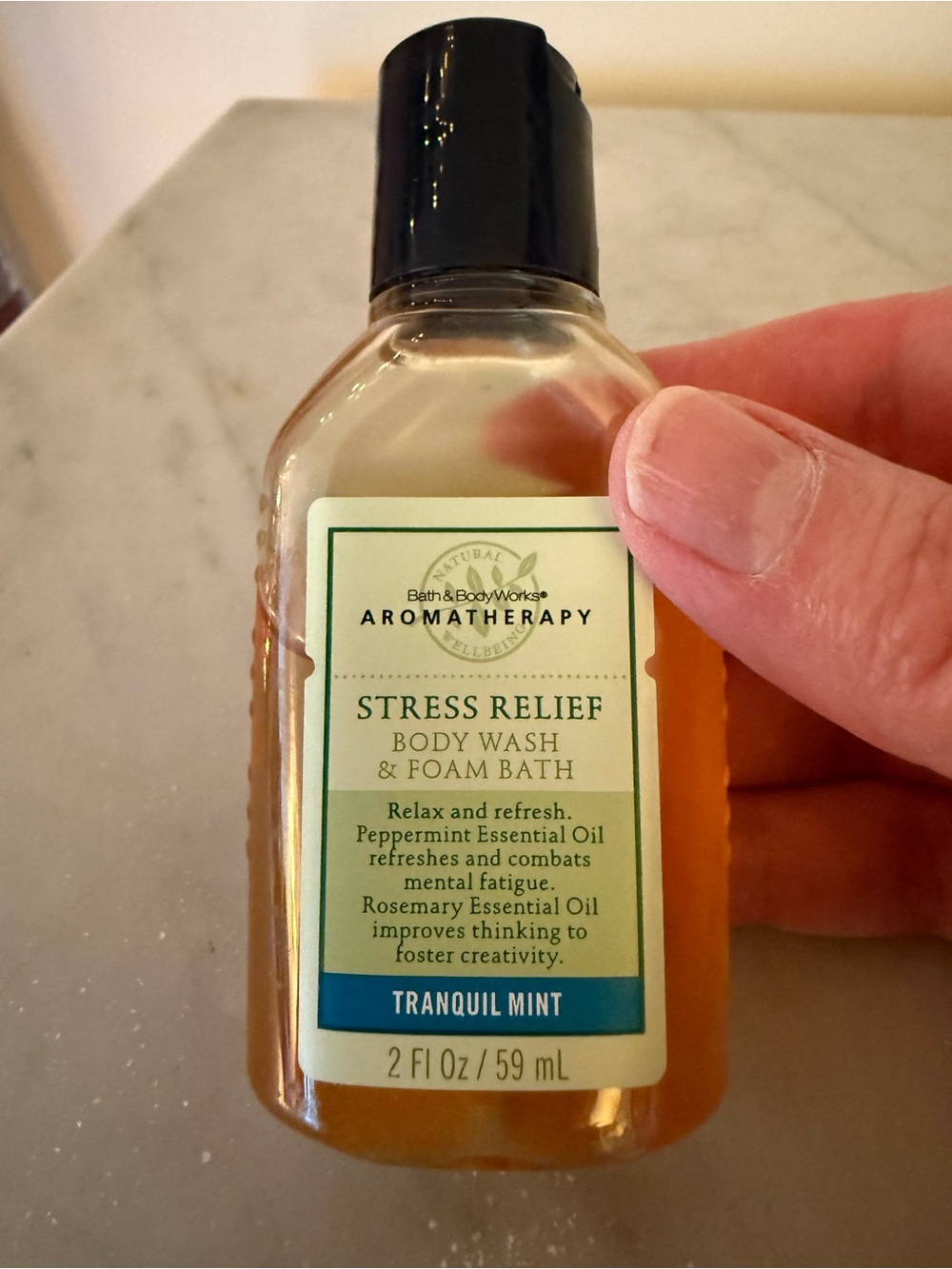 Bath & Body Works Aromatherapy Tranquil Mint Body Wash Foam Bath Travel Size